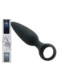 Чёрная анальная пробка Butt Plug - 10,8 см. - Fifty Shades of Grey