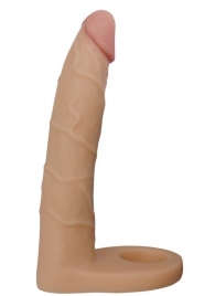 Телесная насадка-фаллоимитатор для двойного проникновения - 17 см. - Lovetoy - купить с доставкой в Пушкино