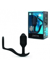 Черное эрекционное кольцо с анальным плагом Snug   Tug - b-Vibe - в Пушкино купить с доставкой
