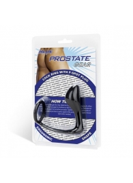 Стимулятор простаты с фиксацией эрекционным кольцом Prostate Gear - BlueLine - в Пушкино купить с доставкой