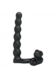 Черная насадка для двойной стимуляции Hercules Penis Sheath III - 15,3 см. - Baile - купить с доставкой в Пушкино