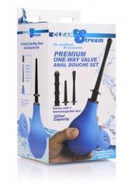 Анальный душ с 3 насадками Premium One-way Valve Anal Douche Set - XR Brands - купить с доставкой в Пушкино