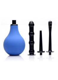 Анальный душ с 3 насадками Premium One-way Valve Anal Douche Set - XR Brands - купить с доставкой в Пушкино