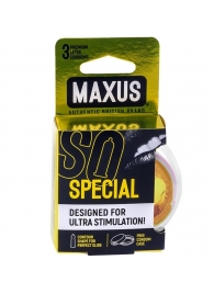 Презервативы с точками и рёбрами в пластиковом кейсе MAXUS Special - 3 шт. - Maxus - купить с доставкой в Пушкино