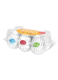 Набор из 6 мастурбаторов Tenga EGG Easy Beat с различным рельефом - Tenga - в Пушкино купить с доставкой