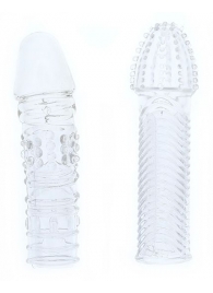 Комплект из 2 прозрачных насадок на пенис PENIS EXTENDER PACK - Dream Toys - в Пушкино купить с доставкой