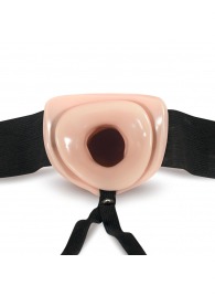 Телесный полый страпон Dr. Skin 6 Inch Hollow Strap On - 15,2 см. - Blush Novelties - купить с доставкой в Пушкино