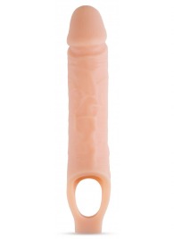 Телесный реалистичный фаллоудлинитель 10 Inch Silicone Cock Sheath Penis Extender - 25,4 см. - Blush Novelties - в Пушкино купить с доставкой
