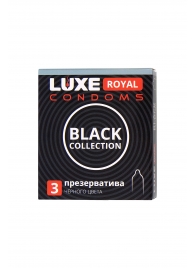 Черные презервативы LUXE Royal Black Collection - 3 шт. - Luxe - купить с доставкой в Пушкино