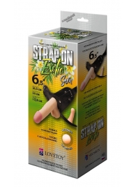 Пояс-трусики с 2 насадками Exotic-Sara - 16,5 см. - LOVETOY (А-Полимер) - купить с доставкой в Пушкино