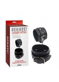 Черные наручники Surrender Wrist Restraints - Chisa - купить с доставкой в Пушкино
