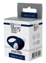 Гладкое синее эрекционное виброкольцо STIMU RING - Dream Toys - в Пушкино купить с доставкой