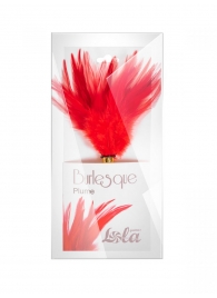 Красный перьевой тиклер Plume - 23 см. - Lola Lingerie - купить с доставкой в Пушкино
