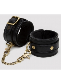 Черные оковы на ноги Bound to You Faux Leather Ankle Cuffs - Fifty Shades of Grey - купить с доставкой в Пушкино