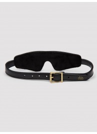 Черная плотная маска на глаза Bound to You Faux Leather Blindfold - Fifty Shades of Grey - купить с доставкой в Пушкино