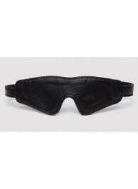 Черная плотная маска на глаза Bound to You Faux Leather Blindfold - Fifty Shades of Grey - купить с доставкой в Пушкино