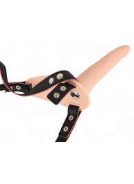 Телесный поясной страпон с вибрацией Vibrating Strap-On - 15,7 см. - Orion - купить с доставкой в Пушкино