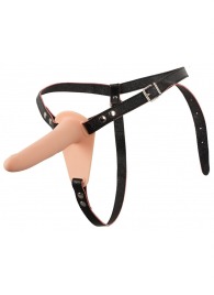 Телесный поясной страпон с вибрацией Vibrating Strap-On - 15,7 см. - Orion - купить с доставкой в Пушкино