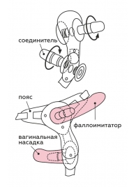 Черный пояс для женщин BEST SELECT с 3 насадками - LOVETOY (А-Полимер) - купить с доставкой в Пушкино