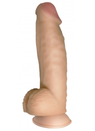 Телесный реалистичный фаллоимитатор на черных трусиках Real Big Strap-On - 34,5 см. - LOVETOY (А-Полимер) - купить с доставкой в Пушкино