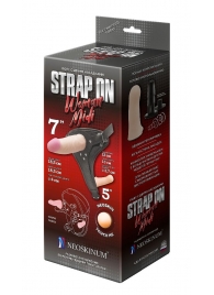 Реалистичный страпон Woman Midi с вагинальной пробкой - 19 см. - LOVETOY (А-Полимер) - купить с доставкой в Пушкино