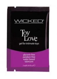 Лубрикант на водной основе для использования с игрушками WICKED Toy Love - 3 мл. - Wicked - купить с доставкой в Пушкино