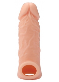 Телесная насадка EXTENDER WITH BALL STRAP 5.5 - 14 см. - Dream Toys - в Пушкино купить с доставкой