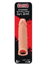 Телесная насадка EXTENDER WITH BALL STRAP 6.5 - 17 см. - Dream Toys - в Пушкино купить с доставкой