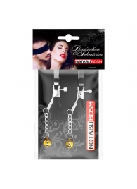 Оригинальные зажимы на соски с желтыми шариками - Notabu - купить с доставкой в Пушкино