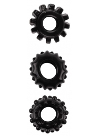 Набор из 3 черных эрекционных колец SET OF 3 COCKRINGS - Dream Toys - в Пушкино купить с доставкой