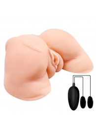 Телесная вибровагина Julie с 2 рабочими отверстиями - Baile - в Пушкино купить с доставкой