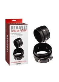 Черные оковы Classic Ankle Cuffs - Chisa - купить с доставкой в Пушкино