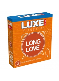Презервативы с продлевающим эффектом LUXE Royal Long Love - 3 шт. - Luxe - купить с доставкой в Пушкино