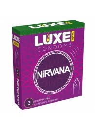 Презервативы с увеличенным количеством смазки LUXE Royal Nirvana - 3 шт. - Luxe - купить с доставкой в Пушкино