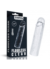 Прозрачная насадка-удлинитель Flawless Clear Penis Sleeve Add 1 - 15,5 см. - Lovetoy - в Пушкино купить с доставкой