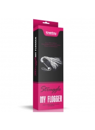 Серебристая плетка Struggle My Flogger с черной ручкой - 45 см. - Lovetoy - купить с доставкой в Пушкино