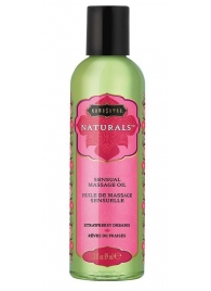 Массажное масло Naturals Strawberry Dreams с ароматом клубники - 59 мл. - Kama Sutra - купить с доставкой в Пушкино