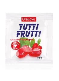 Гель-смазка Tutti-frutti со вкусом барбариса - 4 гр. - Биоритм - купить с доставкой в Пушкино