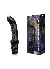 Черный вибромассажер простаты 6  Premium Prostate Massager - BlueLine - в Пушкино купить с доставкой