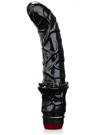 Черный вибромассажер простаты 6  Premium Prostate Massager - BlueLine - в Пушкино купить с доставкой