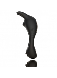 Черное эрекционное кольцо с двумя моторами Zeus Dual Vibe Cock Ring - FeelzToys - в Пушкино купить с доставкой