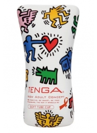Мастурбатор-туба Keith Haring Soft Tube CUP - Tenga - в Пушкино купить с доставкой