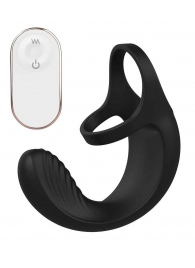 Черный анальный стимулятор с эрекционными кольцами Remote Couple Teaser - Dream Toys - в Пушкино купить с доставкой