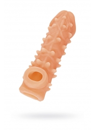 Телесная закрытая насадка с пупырышками Cock Sleeve Size M - 15,6 см. - KOKOS - в Пушкино купить с доставкой