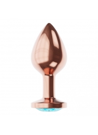 Пробка цвета розового золота с малиновым кристаллом Diamond Topaz Shine L - 8,3 см. - Lola Games - купить с доставкой в Пушкино