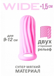 Розовый фаллоудлинитель Homme Wide - 11 см. - Lola Games - в Пушкино купить с доставкой