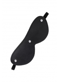 Черная кожаная маска Anonymo с мягким подкладом - ToyFa - купить с доставкой в Пушкино