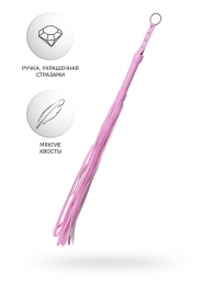 Розовый флоггер Anonymo - 64 см. - ToyFa - купить с доставкой в Пушкино