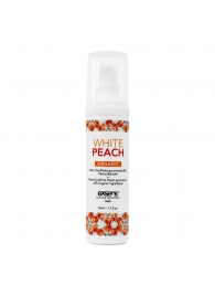 Разогревающее массажное масло Gourmet White Peach Organic с органическими ингредиентами - 50 мл. - Exsens - купить с доставкой в Пушкино