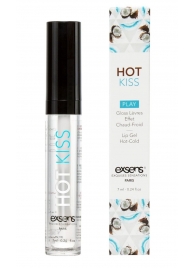 Блеск для губ Hot Kiss Coconut с ароматом кокоса - 7 мл. - Exsens - купить с доставкой в Пушкино